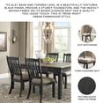 thumbnail image 4 of Signature Design by Ashley Tyler Creek Slat Back Dining Chairs Set of 2, Black and Grayish Brown Two-Tone Solid Wood with Cushioned Seats, 4 of 7