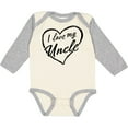 thumbnail image 3 of Inktastic I Love My Uncle in Black Chalk Heart Boys or Girls Long Sleeve Baby Bodysuit, 3 of 5