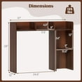 thumbnail image 3 of Costway Desk Bookshelf Desktop Storage Shelf for Monitors up to 27" with Anti-tip Kits Walnut, 3 of 10