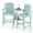 Aruba Blue, variant on FOOWIN Tall Adirondack Chair Set of 2, HDPE All-Weather Adirondack Bar Stools with Connecting Tray,  Teak