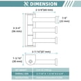 thumbnail image 2 of JJEAN-Swivel Towel Hook 3 Arms, SUS 304 Stainless Steel Robe Holder for Bathroom, Wall Hook Matte Black, 2 of 4