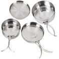 thumbnail image 3 of LEEYNEER Camping Kitchen Set Outdoor Camping 1 Set Silver Stainless Steel, 3 of 8
