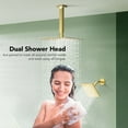 thumbnail image 4 of EVERSTEIN  Dual Heads - 12"/6" Rain Shower Faucet with 3 Way Thermostatic Valve - High Pressure Rose Gold, 4 of 5