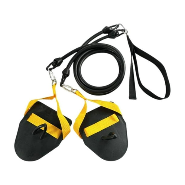 Entrenador de brazos para natación, ejercicio de resistencia para natación, ejercitador para adultos, cuerda de tierra seca Negro