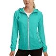 thumbnail image 5 of dazeni Boys Casual Rain Jacket Reflective Zip up Hiking Outwear for Kids Lightweight Soft Shell Hooded Coat with Pockets Summer Clothes Mint Green 7-8Years, 5 of 9