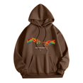 thumbnail image 2 of Aayomet Womens Hoodies Pullover Graphic Tee With Pockets Hoodie Sweatshirt Women Pullover Tops (Coffee, S), 2 of 3