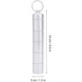 thumbnail image 4 of Pill Box, Aluminum Alloy Waterproof Daily Small Pill Organizer for Outdoor Travel, Keychain Pill Holder, 4 of 8
