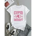 thumbnail image 2 of T-Shirt Mode Printemps/été pour Femmes avec Imprimé Cupidon Unique - Manches Courtes Décontractées, Col Rond, Lavable en Machine pour Adultes, Hommes, Femmes, Adolescents, Adolescents, Jeunes, 2 of 7