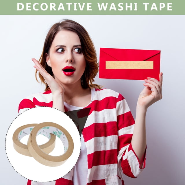 CTIRCHIU 5Pcs Strong Adhesive Kraft Tape Water Free Packaging Tape for Carton Sealing
