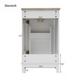 thumbnail image 6 of Jivora Modern Bathroom Vanity with Ceramic Sink, Storage, Shelves, Wood, White, 6 of 10