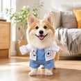 thumbnail image 4 of Large Dog Halloween with 3-Piece Medical Scrub Set, Xl, Sky Blue and White, Funny Pet Doctor Outfit, 4 of 5