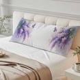 thumbnail image 4 of Lavender Body Pillow Covers, Watercolor Purple White Floral PlantsButterfly Soft Throw Pillow Cases with Invisible Zipper, Decorative Pillowcase Pillows Protectors for Sofa Bed Couchair 20"x54", 4 of 9
