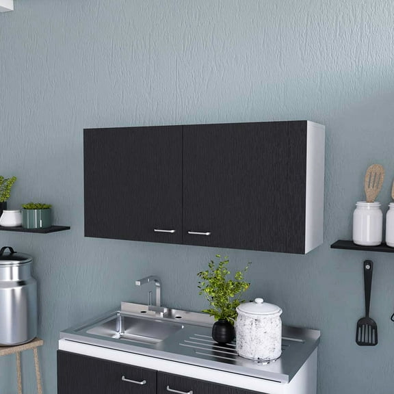 Two-door Wall Cabinet For Kitchen, 19.3"h X 39.3"w 12.6"d, Modern Design, Extra Storage, Easy To Build, Multicolor Kitchen - Two Doors, Look, Assemble,