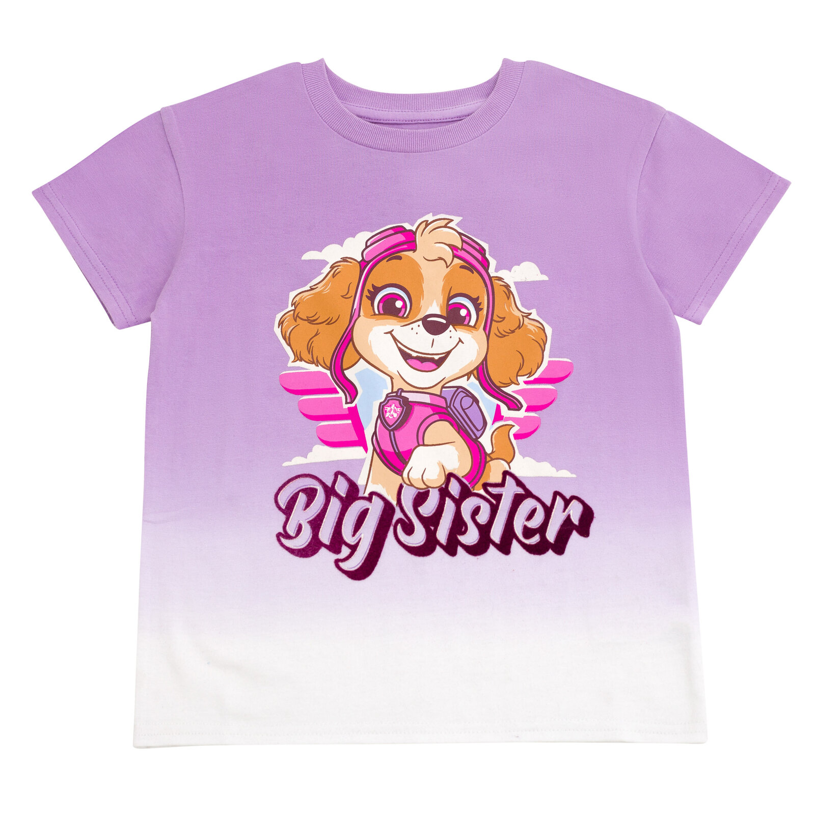 T-shirt Fille Paw Patrol Skye 3 Ans - Col Et Manches à Fronces - 100% Coton - Cadeau Anniversaire, Fête
