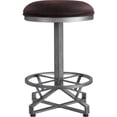 thumbnail image 2 of Home Square 2-Piece Counter Height Stool Set in Rustic Brown Fabric & Black, 2 of 3