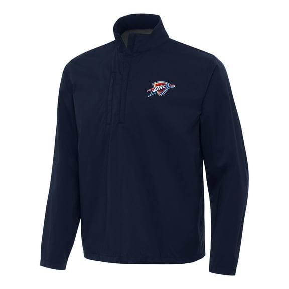 Men's Antigua Navy Oklahoma City Thunder Brisk Quarter-Zip Windbreaker