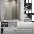 thumbnail image 6 of Shower Door, 48 in W x 72 in Frameless Bypass Sliding Shower Door, Glass Shower Door 5/16" (8 mm) Tempered Glass with Explosion-Proof Film Bath Sliding Door Stainless Steel Chrome, 6 of 9