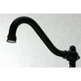 thumbnail image 3 of Kingston Brass KS3240PL Vintage Double-Handle Wall Mount Bathroom Faucet, Matte Black, 3 of 8