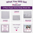thumbnail image 4 of DeaLuxe Bedding 21” Twin Size - Extra Deep Pocket Sheets - Super And Ultra Deep Bed Sheets - For Deep Mattress - 3 Piece Bed Sheet Set - Easily Fits Deep Mattress - Lavender Grey, 4 of 8