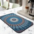 thumbnail image 2 of 2 Pack Washable Rubber Bohemian Vintage Floral Dish Drying Mats for Kitchen Counter Home Large Coffee Bar Pad Accessories and Decor for Utensils Stemware (2pcs 18''x24''+19.5''x12''), 2 of 6