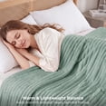 thumbnail image 4 of U by Bedsure Green Fleece Queen Blanket for Couch - Super Soft Cozy Blankets for Women, Girls, 90x90 inches, 4 of 9