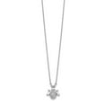 thumbnail image 2 of Auriga 14K White Gold 1.4 mm Diamond Bee Necklace for Women 18", 2 of 4