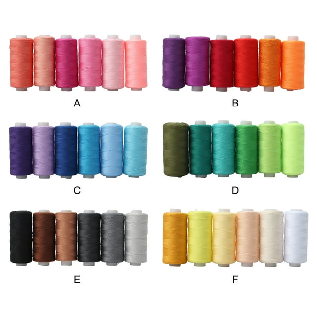 maskred 1/2/3 Lock Side Thread Set - Essential Kit For Home Sewing Projects And Multiple Red 6-color line 2PCS