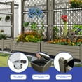 thumbnail image 4 of ModFusion Resin Planter Box with Drainage Holes, Rolling Wheels, 3.6 x 1.4 x 5 ft, Hanging Baskets Pot, Trellis Roof, Brown Plastic, 4 of 10