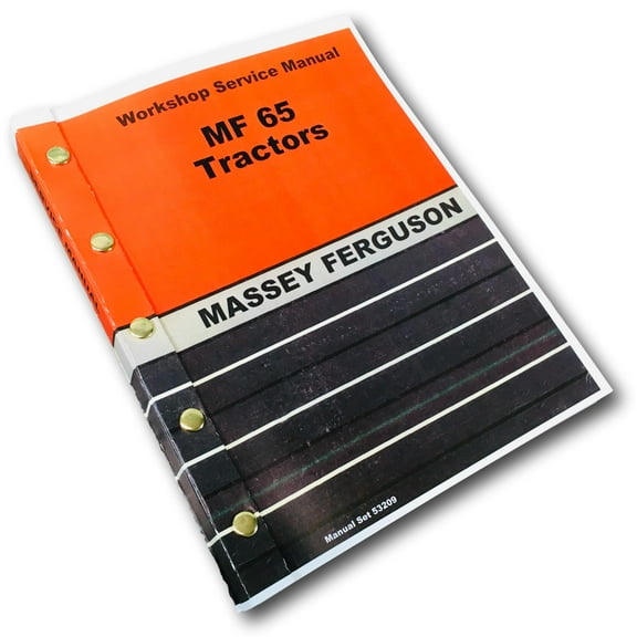 Massey Ferguson Mf 65 Tractor Service Manual Technical Repair Shop Workshop