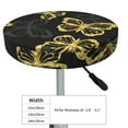 thumbnail image 4 of Balery Golden Glitter Butterflies Velvet Round Bar Chair Cushion Cover Adjustable, Protects From Scratches And Stains, Soft & Washable Ideal For Wooden And Metal Stools - 13 Inch, 4 of 7