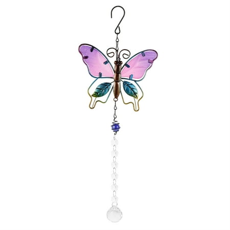 

Hanging Garden Decor Ornament Adornment Butterflies Pendant Crystal Suncatcher Home
