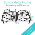 thumbnail image 4 of Vive Adjustable Bed Base Frame Twin – Electric Heavy-Duty Metal Platform with Head & Foot Incline, Remote Control, Dual USB Ports, Easy Assembly, Fits Hospital Mattress, 4 of 10
