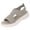 Beige, variant on Women's Mesh Knit Platform Sandals, Open Toe Slingback Walking Shoes, Orthopedic Breathable Slip-On Summer Travel Hiking Sandals Beige