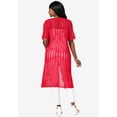 thumbnail image 2 of Jessica London Women's Plus Size Scalloped Crochet Sweater Duster, 2 of 3
