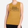 thumbnail image 2 of Skyline Athens Greece Women's Muscle Tank 2X-Large Antique Gold, 2 of 5