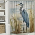 thumbnail image 6 of Fenyluxe Blue Heron Printed Shower Curtain, Easy Care 100% Polyester Fiber Bathroom Decor Curtain with Hooks 36x72, 6 of 7