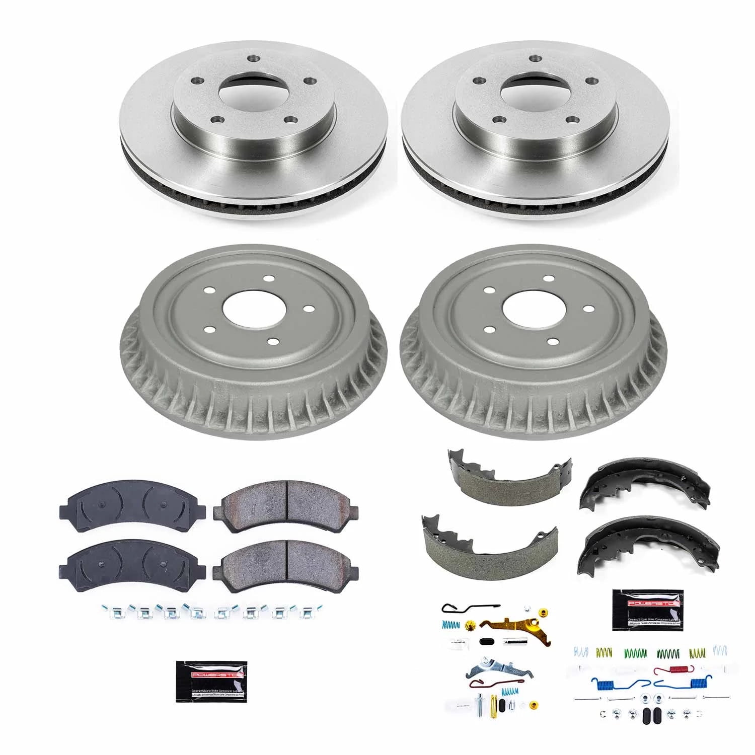 Power Stop Front and Rear Stock Replacement Drum and Shoe Kit KOE15428DK