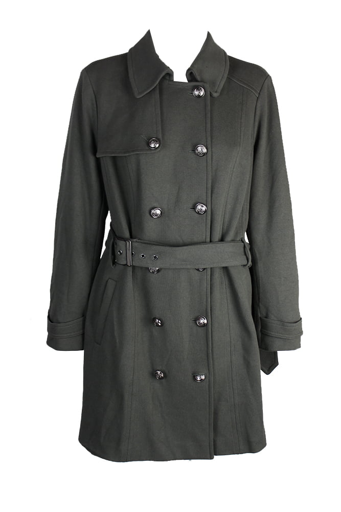 INC - Inc International Concepts Dusty Green Military Trench Coat XL ...