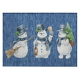 thumbnail image 2 of Addison Rugs Chantille Indoor/Outdoor Transitional Holiday Snowman Navy Machine Washable Rectangle Rug, 1'8" x 2'6", 2 of 7