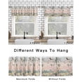 thumbnail image 4 of Vintage Pastoral Curtain Valance for Windows/Living Room/Kitchen/Bathroom/Café, Short Rod Pocket Tier Curtain Window Treatment Panel Farmhouse Botanical Tree Birds Topper Curtain 60''x18'', 4 of 6