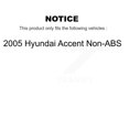 thumbnail image 2 of Kugel Front Rear Wheel Bearing & Hub Assembly Kit for Car 2005 Hyundai Accent Non-ABS - Left Right Side (Driver Passenger) K70-102154, 2 of 2