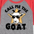 thumbnail image 3 of Instant Message - Call Me The Goat - Toddler And Youth Raglan Graphic T-Shirt, 3 of 7