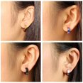 thumbnail image 3 of Sunjoy Tech Stainless Steel Unique Small Hoop Earrings, for Men Women Huggie Earrings - 5 Pairs, 3 of 6