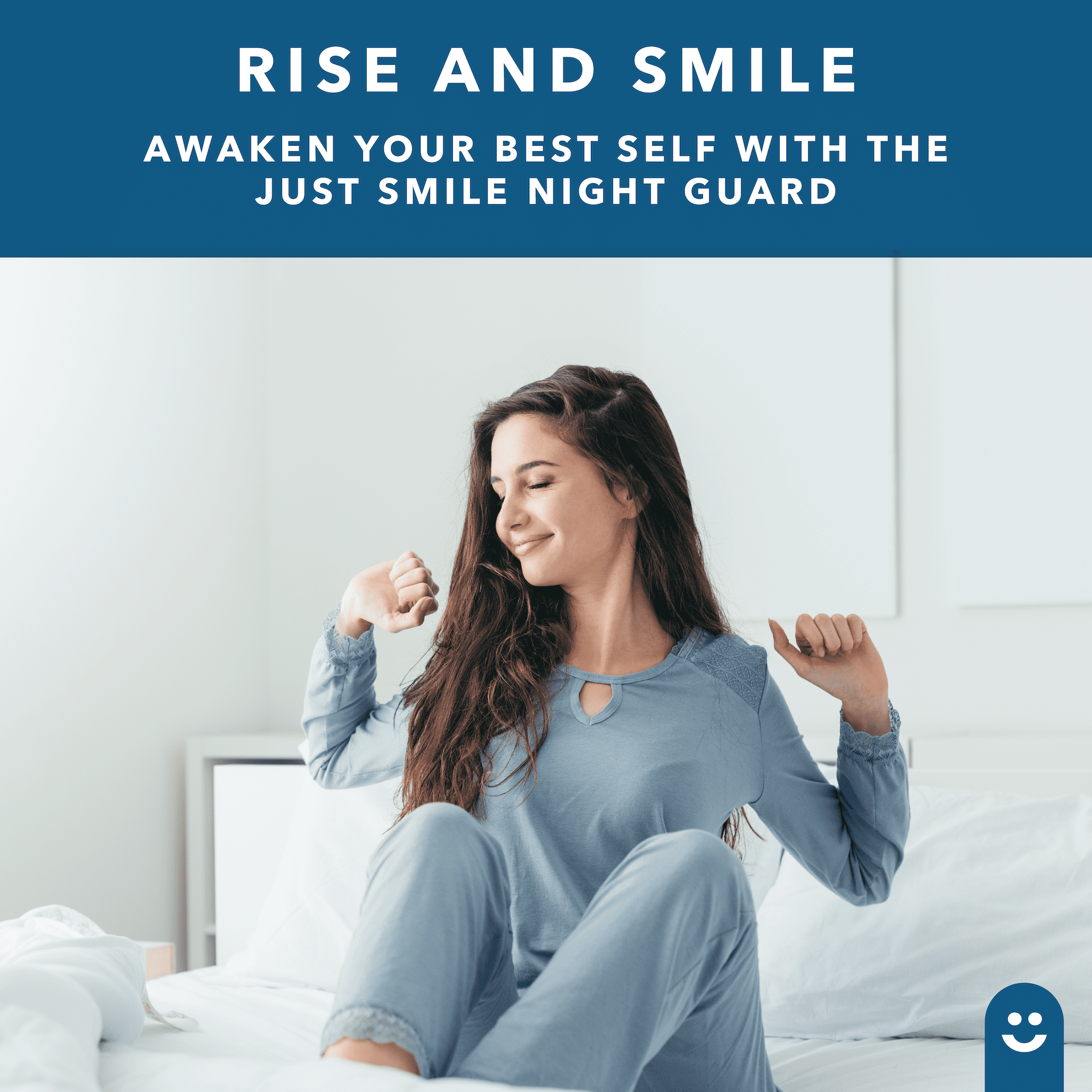 Just Smile Night Guard 2 Pack - Mouth Guard for Teeth Clenching and Grinding, Comfortable Fit for Light and Heavy Clenching (Clear)