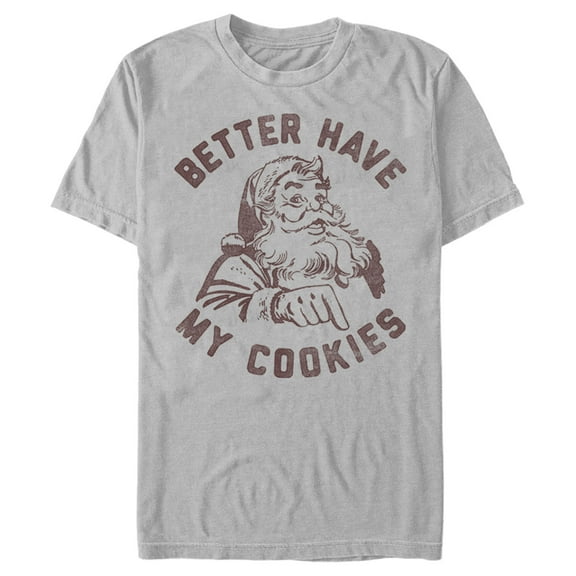 Men's Lost Gods Better Have My Cookies Graphic Tee Silver Small