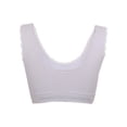 thumbnail image 2 of INSPIRE CHIC Women's Removeable Pads Seamless Wirefree Sleep Vest Tops Sports Yoga Bras XXXL fit 38A/B White-Lace, 2 of 5