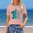 thumbnail image 5 of Ankishi Sea Turtle T Shirts Women Crew Neck Casual Hawaiian T Shirts Loose Basic Tops for Travel Vacation Beach, 5 of 8