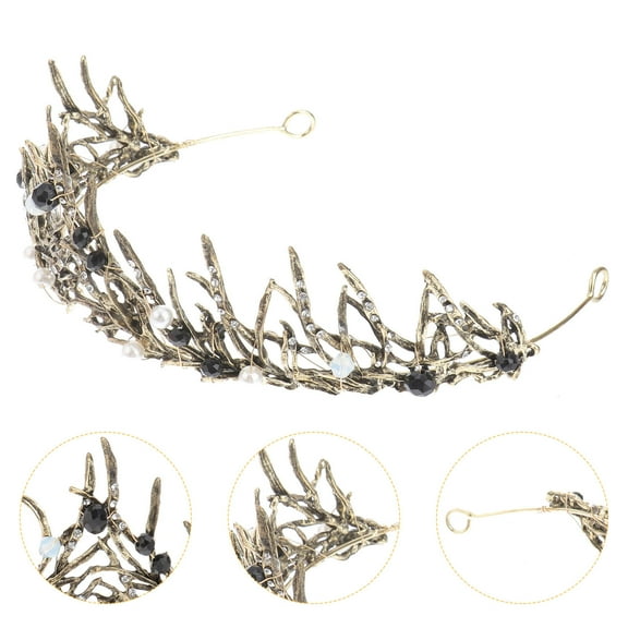 Niceauty Bridal Headpiece Jewelry Multi Color Curved Band for Evening Party 1Pack