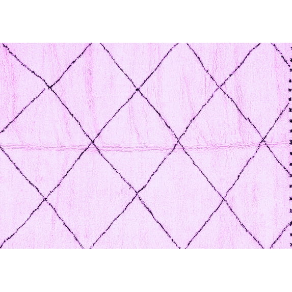 Ahgly Company Indoor Rectangle Solid Purple Modern Area Rugs, 2' x 5'
