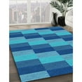 thumbnail image 3 of Ahgly Company Machine Washable Indoor Rectangle Transitional Blue Area Rugs, 4' x 6', 3 of 7